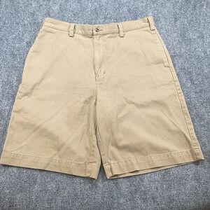 Timberland‎ Chino Shorts Mens 35 Khaki Tan Flat Front Slash Pockets Classic